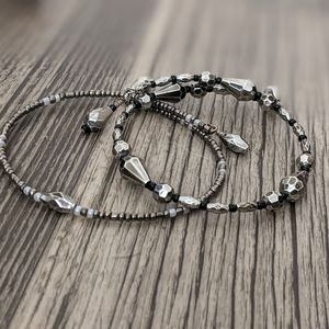 Handmade Silver Beaded Bracelets